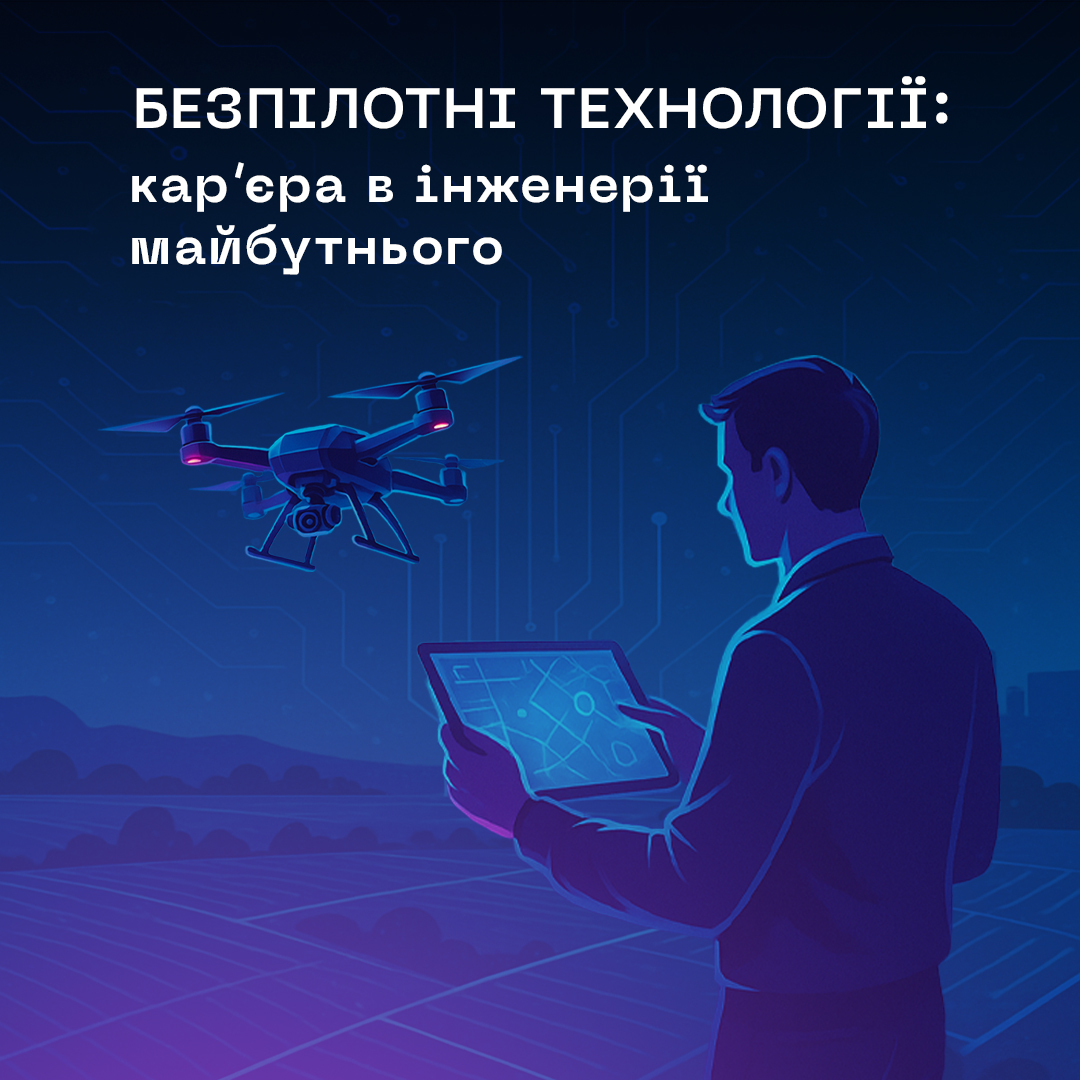 Безпілотні технології: кар’єра в інженерії майбутнього Банер статті: Безпілотні технології: кар’єра в інженерії майбутнього