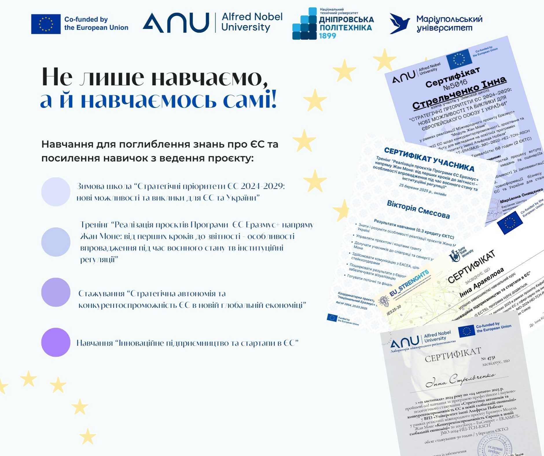 Викладачі проєкту Jean Monnet пройшли навчання з цифровізації за різними програмами