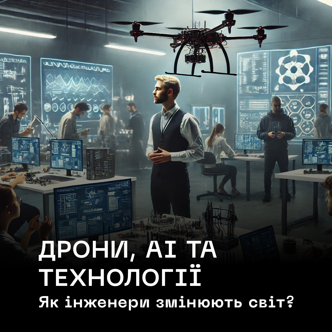 Банер статті: Дрони, AI та технології: як інженери змінюють світ?